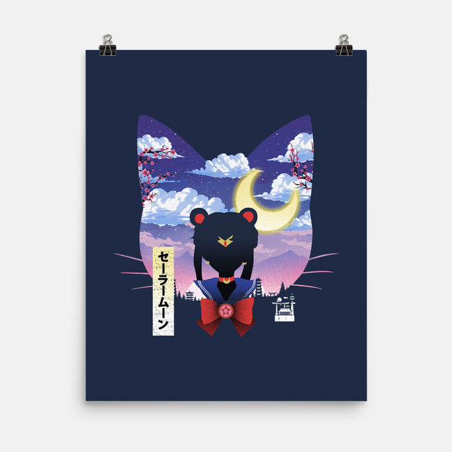 Sailor Cat Landscape-None-Matte-Poster-dandingeroz