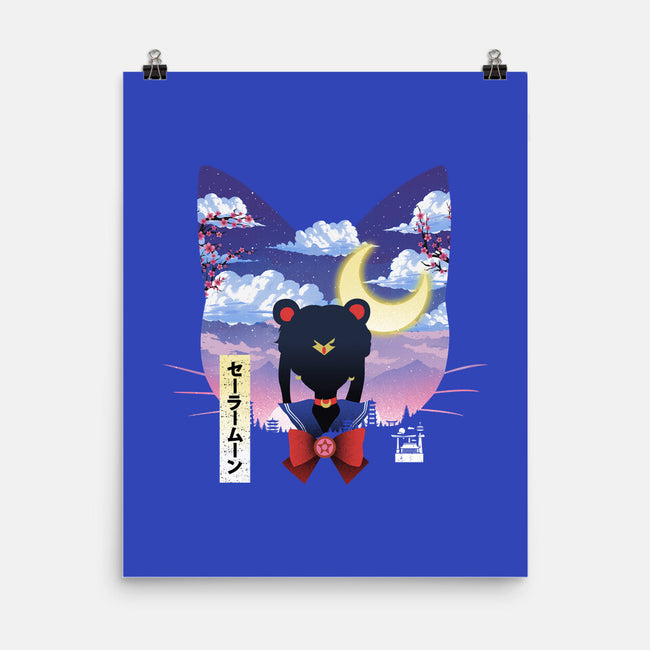 Sailor Cat Landscape-None-Matte-Poster-dandingeroz