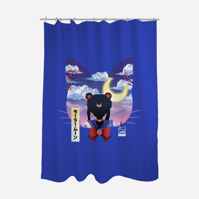 Sailor Cat Landscape-None-Polyester-Shower Curtain-dandingeroz