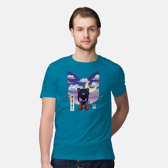 Sailor Cat Landscape-Mens-Premium-Tee-dandingeroz