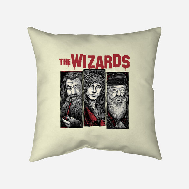 The Wizards-None-Removable Cover-Throw Pillow-momma_gorilla