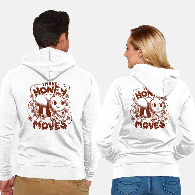 Honey Moves-Unisex-Zip-Up-Sweatshirt-Aarons Art Room