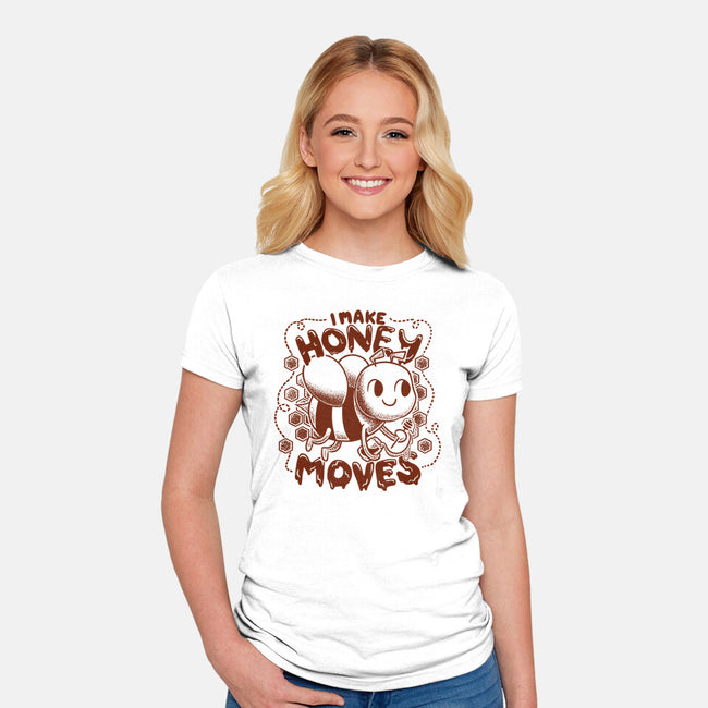 Honey Moves-Womens-Fitted-Tee-Aarons Art Room