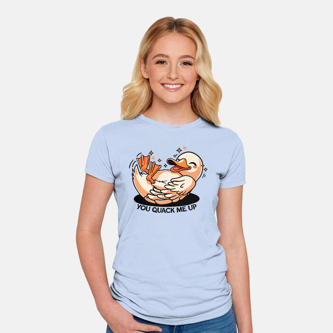 You Quack Me Up-Womens-Fitted-Tee-fanfreak1