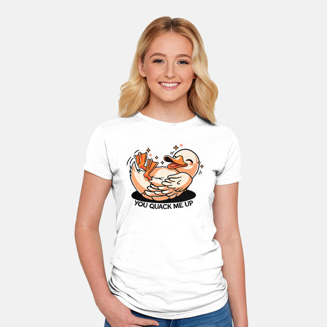 You Quack Me Up-Womens-Fitted-Tee-fanfreak1