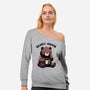 Bearly Awake-Womens-Off Shoulder-Sweatshirt-fanfreak1