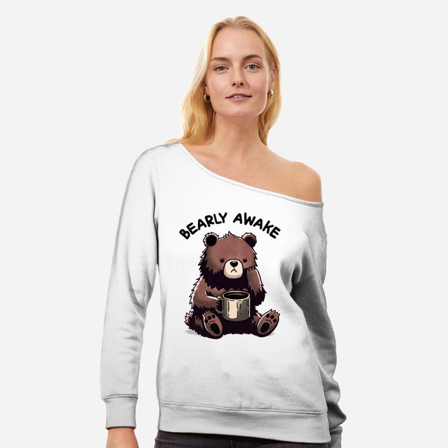 Bearly Awake-Womens-Off Shoulder-Sweatshirt-fanfreak1