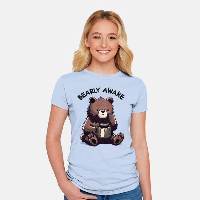 Bearly Awake-Womens-Fitted-Tee-fanfreak1