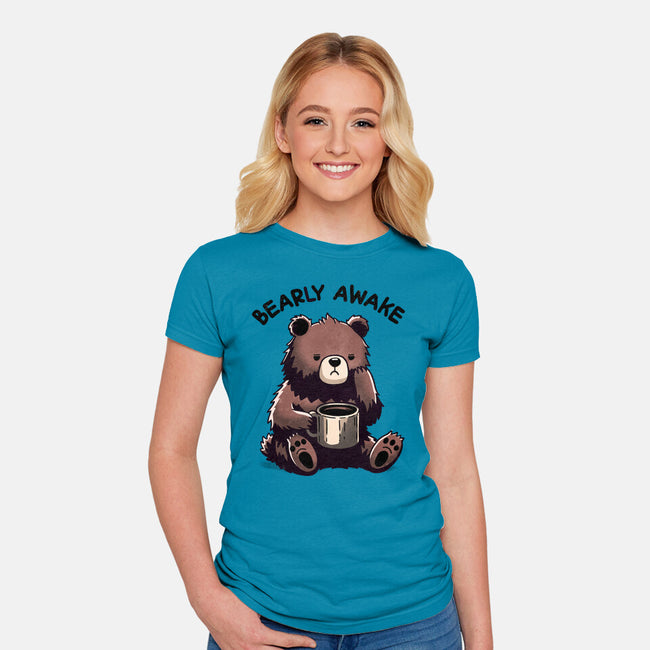 Bearly Awake-Womens-Fitted-Tee-fanfreak1