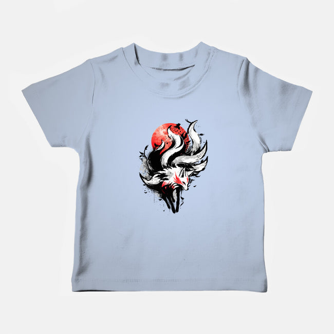 Kitsune Fox Splash-Baby-Basic-Tee-fanfreak1