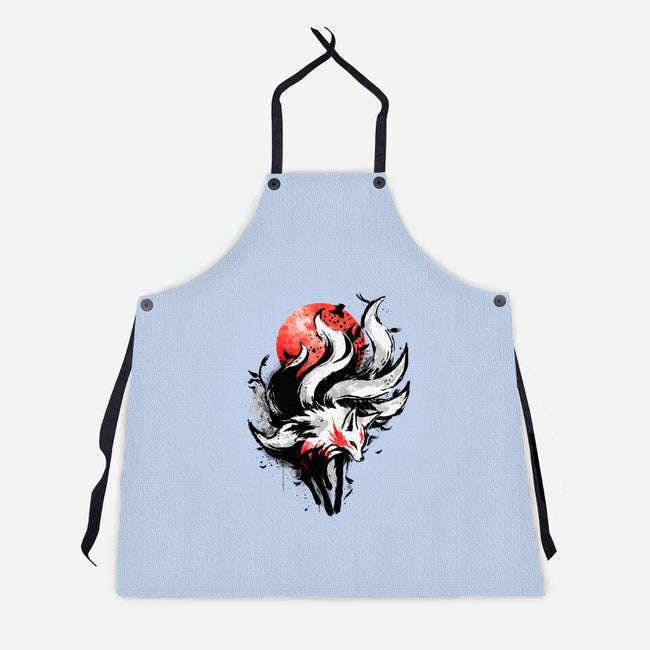 Kitsune Fox Splash-Unisex-Kitchen-Apron-fanfreak1