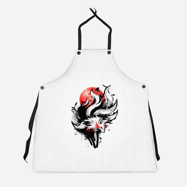 Kitsune Fox Splash-Unisex-Kitchen-Apron-fanfreak1