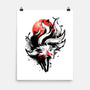 Kitsune Fox Splash-None-Matte-Poster-fanfreak1