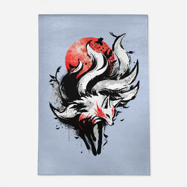 Kitsune Fox Splash-None-Outdoor-Rug-fanfreak1