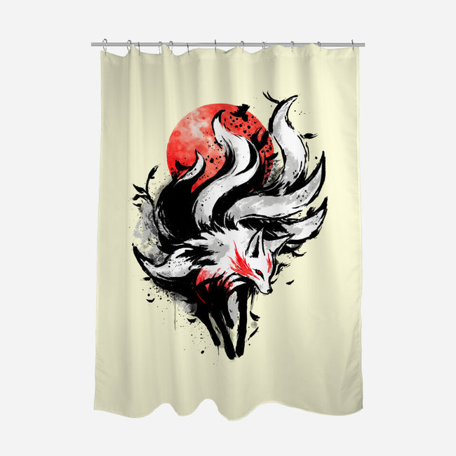 Kitsune Fox Splash-None-Polyester-Shower Curtain-fanfreak1