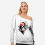 Kitsune Fox Splash-Womens-Off Shoulder-Sweatshirt-fanfreak1