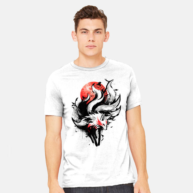 Kitsune Fox Splash-Mens-Heavyweight-Tee-fanfreak1