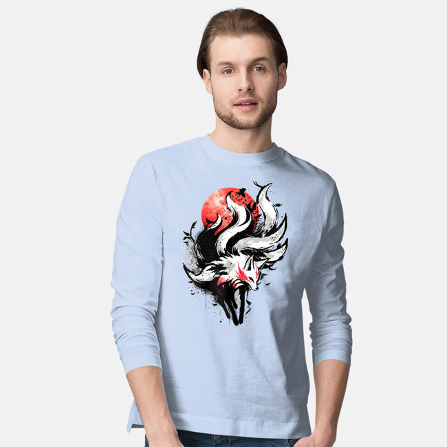 Kitsune Fox Splash-Mens-Long Sleeved-Tee-fanfreak1