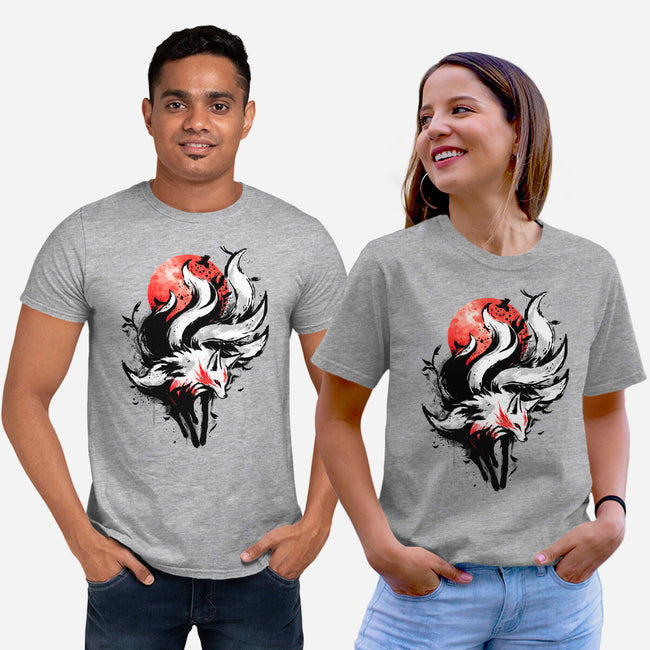 Kitsune Fox Splash-Unisex-Basic-Tee-fanfreak1