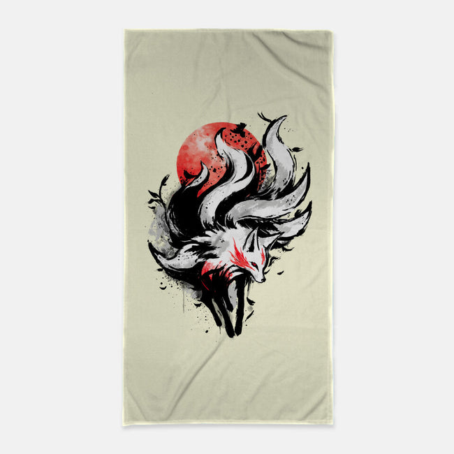 Kitsune Fox Splash-None-Beach-Towel-fanfreak1