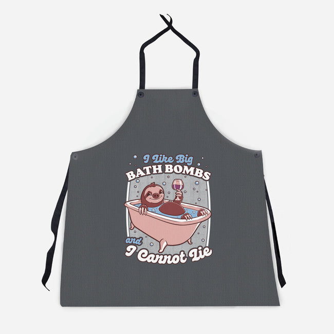 Relax Sloth Bubble Bathtub-Unisex-Kitchen-Apron-Studio Mootant