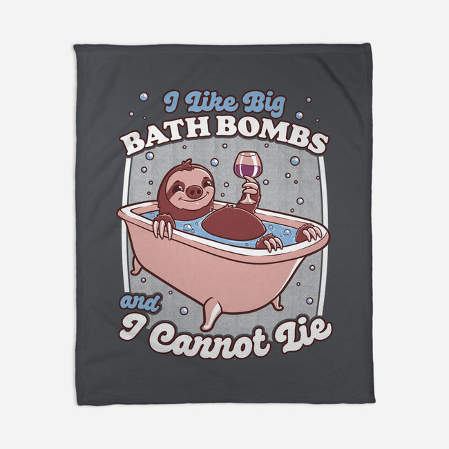 Relax Sloth Bubble Bathtub-None-Fleece-Blanket-Studio Mootant