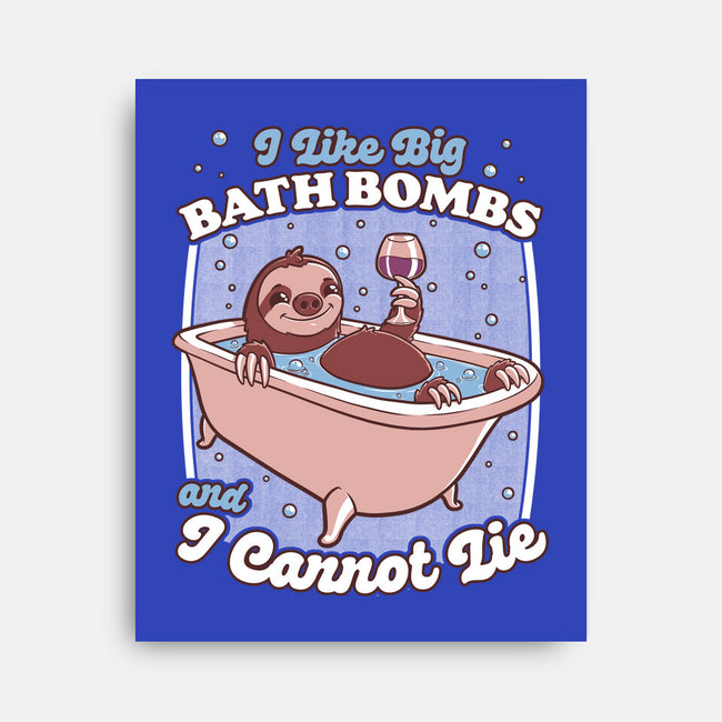 Relax Sloth Bubble Bathtub-None-Stretched-Canvas-Studio Mootant