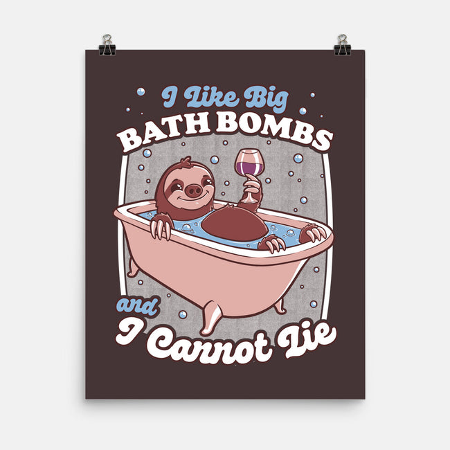 Relax Sloth Bubble Bathtub-None-Matte-Poster-Studio Mootant