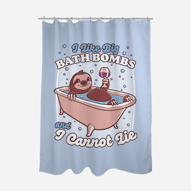 Relax Sloth Bubble Bathtub-None-Polyester-Shower Curtain-Studio Mootant