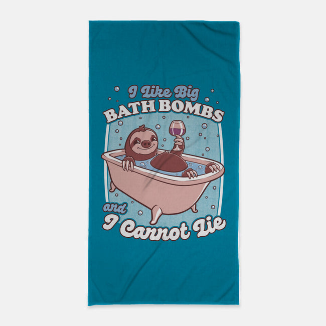 Relax Sloth Bubble Bathtub-None-Beach-Towel-Studio Mootant