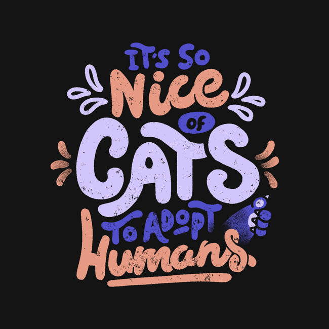 Cats Adopt Humans-None-Fleece-Blanket-tobefonseca