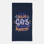 Cats Adopt Humans-None-Beach-Towel-tobefonseca