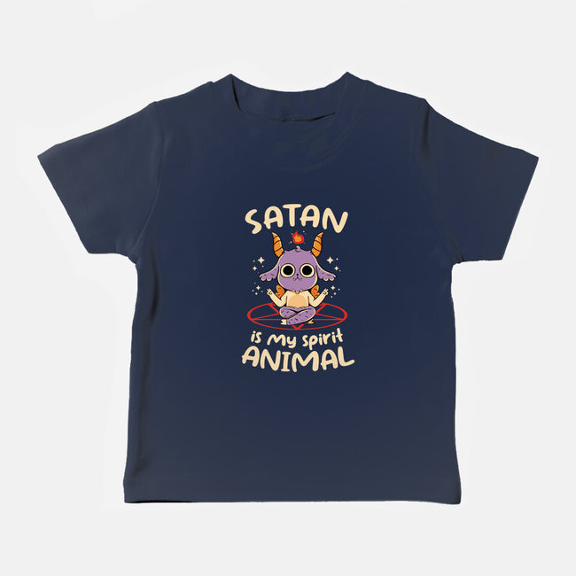 Satan Is My Spirit Animal-Baby-Basic-Tee-tobefonseca