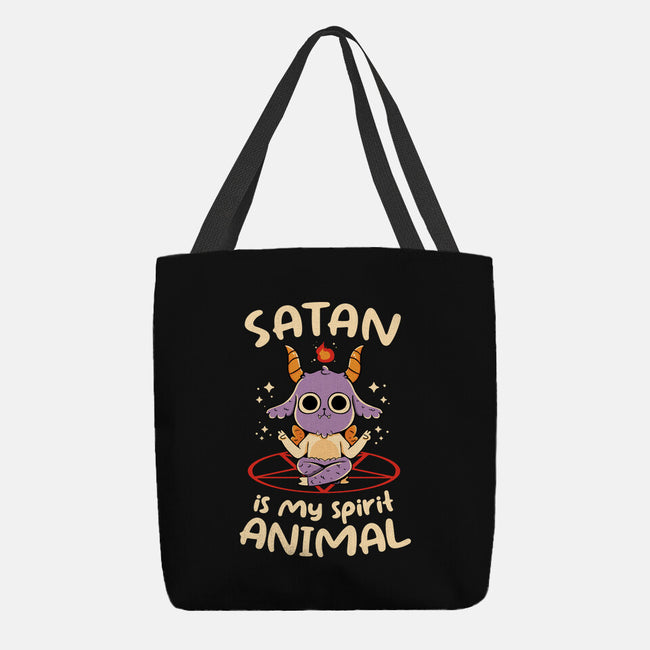 Satan Is My Spirit Animal-None-Basic Tote-Bag-tobefonseca