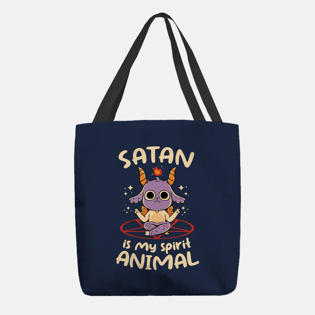 Satan Is My Spirit Animal-None-Basic Tote-Bag-tobefonseca