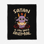 Satan Is My Spirit Animal-None-Fleece-Blanket-tobefonseca