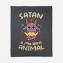 Satan Is My Spirit Animal-None-Fleece-Blanket-tobefonseca