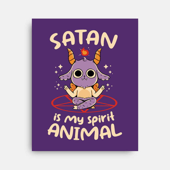 Satan Is My Spirit Animal-None-Stretched-Canvas-tobefonseca