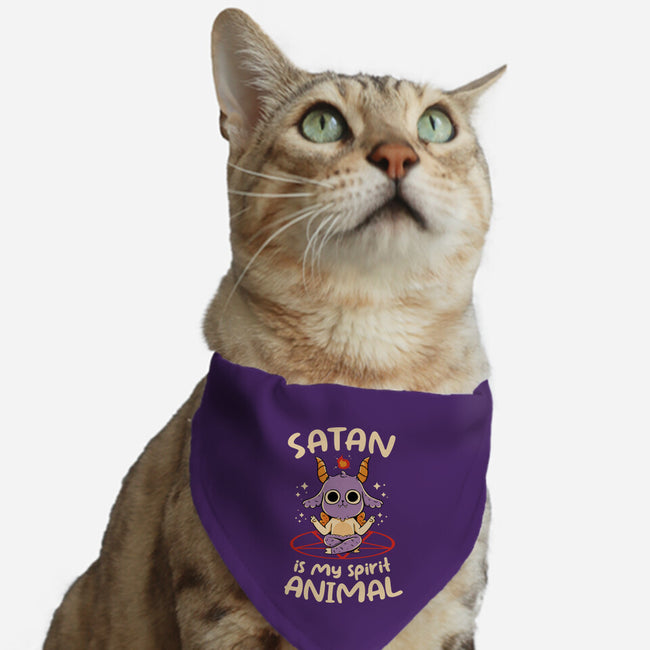 Satan Is My Spirit Animal-Cat-Adjustable-Pet Collar-tobefonseca