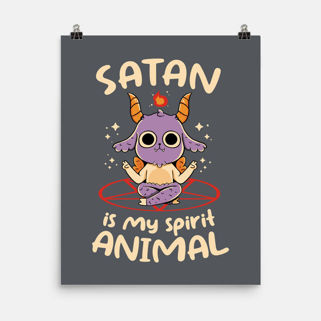 Satan Is My Spirit Animal-None-Matte-Poster-tobefonseca