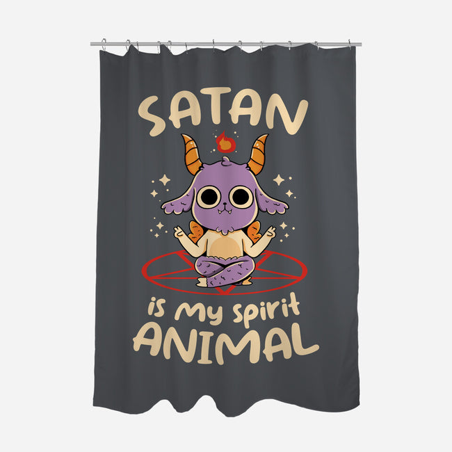 Satan Is My Spirit Animal-None-Polyester-Shower Curtain-tobefonseca