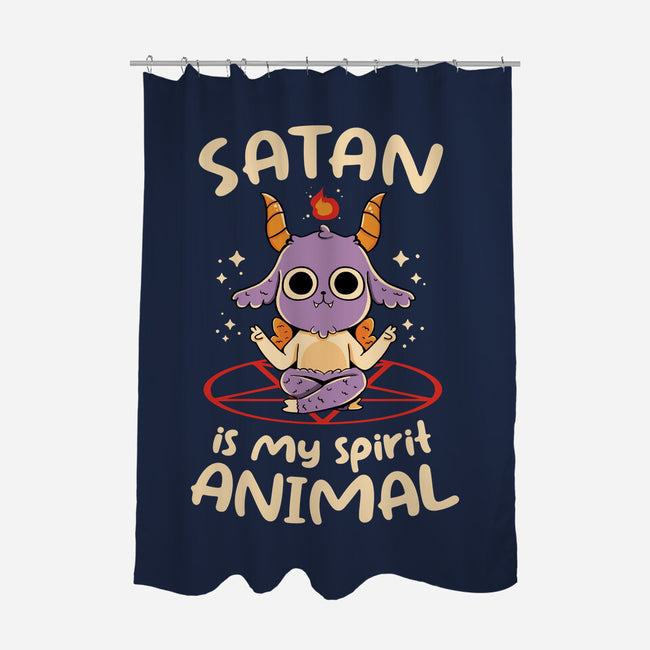 Satan Is My Spirit Animal-None-Polyester-Shower Curtain-tobefonseca