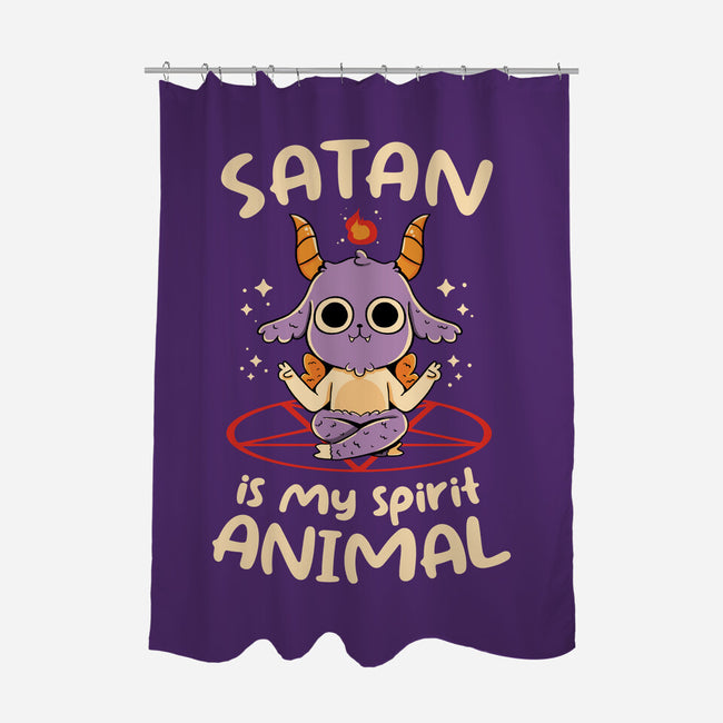 Satan Is My Spirit Animal-None-Polyester-Shower Curtain-tobefonseca