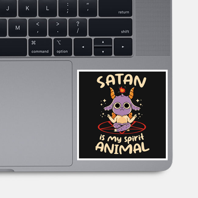 Satan Is My Spirit Animal-None-Glossy-Sticker-tobefonseca