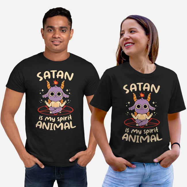 Satan Is My Spirit Animal-Unisex-Basic-Tee-tobefonseca