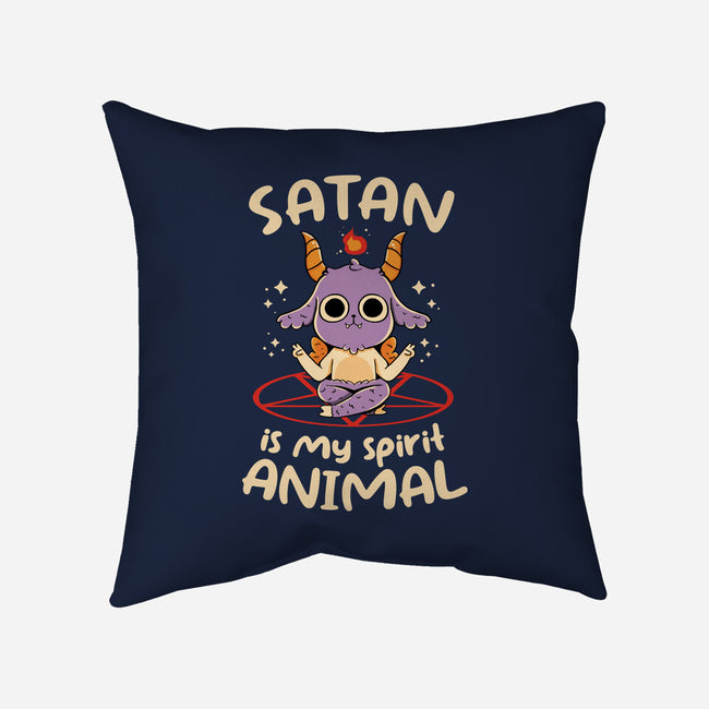 Satan Is My Spirit Animal-None-Removable Cover-Throw Pillow-tobefonseca