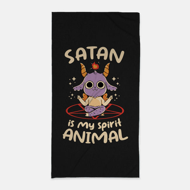 Satan Is My Spirit Animal-None-Beach-Towel-tobefonseca