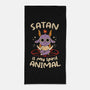 Satan Is My Spirit Animal-None-Beach-Towel-tobefonseca