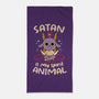 Satan Is My Spirit Animal-None-Beach-Towel-tobefonseca