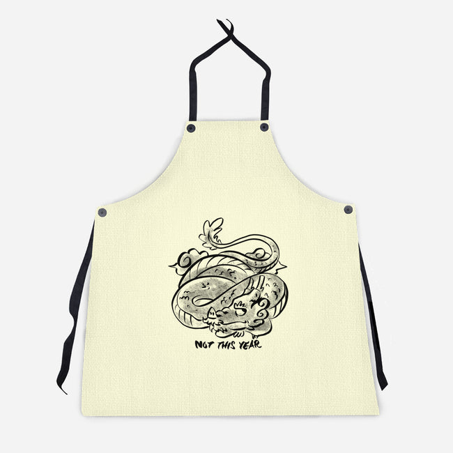 Bored Dragon-Unisex-Kitchen-Apron-spoilerinc